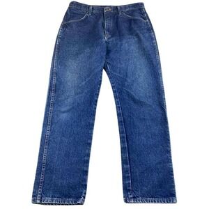 Vintage‎ Rustler Jeans Men W33 Dark Blue Classic Fit Straight Leg Cotton Denim